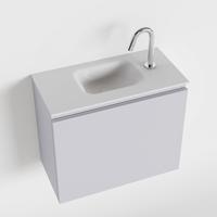 MONDIAZ OLAN 60cm toiletmeubel cale. LEX wastafel talc midden 1 kraangat - thumbnail