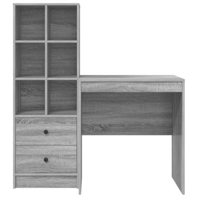 Bureau met lade 2 pcs Grijs Sonoma