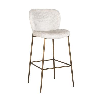 Richmond Barstoel 'Darby' Chenille, kleur Crème (zithoogte 76cm) Richmond Barstoel 'Darby' Chenille, kleur Crème (zithoogte 76cm)