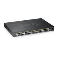 ZyXEL GS1920-48HPV2 Managed Gigabit Ethernet (10/100/1000) Zwart Power over Ethernet (PoE) - thumbnail