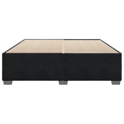Bedframe zonder matras 200x200 cm fluweel zwart