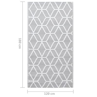 VidaXL Buitenkleed arakil 120x180 cm pp grijs