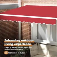 VidaXL Vervangingsdoek voor zonnescherm rood 330 x 245 cm polyester - thumbnail