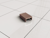 Wiesbaden Afdekkapje Slim tbv Muurprofiel Koper - thumbnail