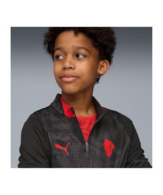 AC Milan 1/4 Zip Trainingspak Junior 2025/2026 - Maat 176 - Kleur: Zwart | Soccerfanshop