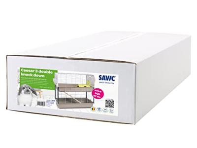 SAVIC CAESAR 3 KNAAGDIERKOOI DUBBEL TAUPE 100X50X97 CM