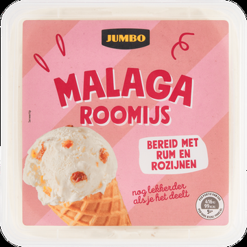 Jumbo Malaga Roomijs 500 g