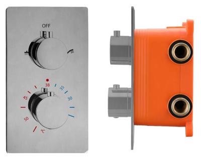 Douchekraan Inbouw Best Design Ore Thermostaatkraan 2-weg RVS-304 (incl. inbouwdeel)
