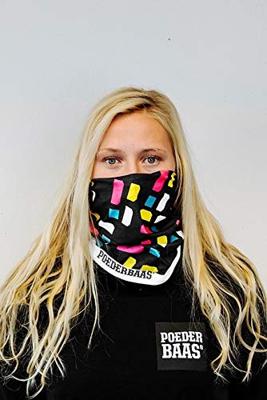 Poederbaas Nekwarmer Zwart Confetti