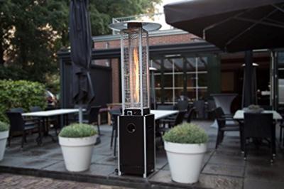 Zwarte elektrische terrasverwarmer 12000 watt