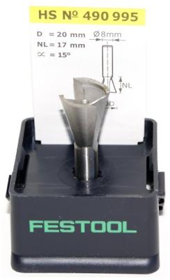 Festool Accessoires HS S8 D20/17/15° Zwaluwstaartfrees | 490995