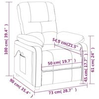 Massagestoel stof crèmekleurig - thumbnail