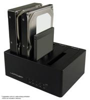 LC-Power LC-DOCK-U3-4B basisstation voor opslagstations USB 3.0 Type-A Zwart - thumbnail