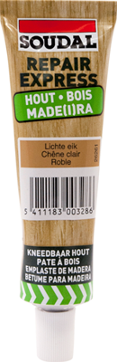 Soudal kneedbaar hout | 50 ml | middle oak - 103395 Soudal kneedbaar hout | 50 ml | middle oak - 103395