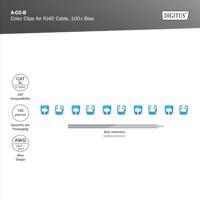 Digitus A-CC-B A-CC-B Gekleurde clips voor patchkabel Blauw - thumbnail