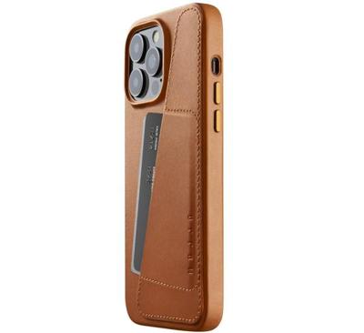 Mujjo Leather Wallet Case iPhone 14 Pro Max bruin