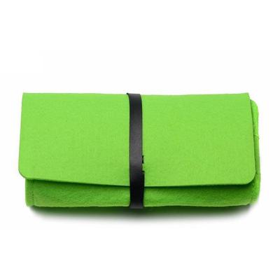 Beschermende rits hoes voelde voor zonnebril / bril (groen)