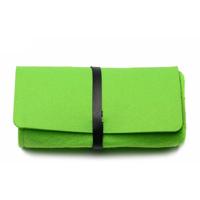 Beschermende rits hoes voelde voor zonnebril / bril (groen) - thumbnail