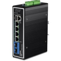 TRENDnet TI-BG62i 6-Poorts DIN-Rail Switch, Industriële Gigabit L2+ Managed PoE++ - thumbnail