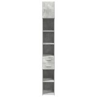 Opbergkast smal 30x42,5x225 cm bewerkt hout betongrijs - thumbnail