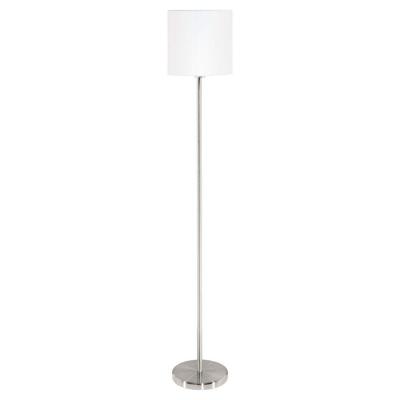 Eglo VloerlampPasteri 28cm nikkel mat met witte kap - 95164