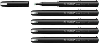 Fineliner STABILO dr!ver medium groen | 5 stuks