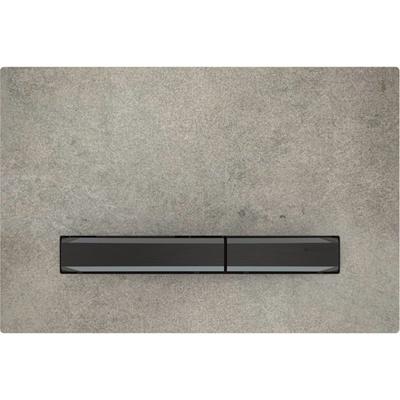 Bedieningsplaat Geberit Sigma 50 voor 2-toets Spoeling Zwart Chroom / Betonlook