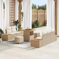 Tuin Sofa Set met kussen 8 pcs Beige, Crème 80 x 80 x 71 cm - thumbnail