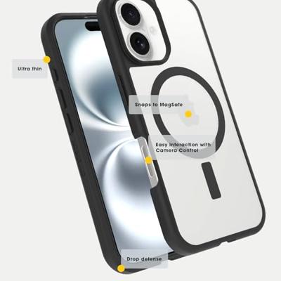 Otterbox React Backcover Apple iPhone 16 Lila, Transparant Inductieve lading, MagSafe compatible Otterbox React Backcover Apple iPhone 16 Lila, Transparant Inductieve lading, MagSafe compatible