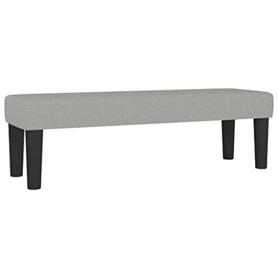 Boxspring met matras stof lichtgrijs 140x190 cm
