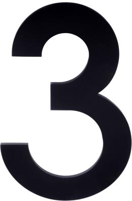 Formani Square LSQHN150 huisnummer - mat zwart