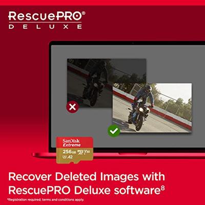 SanDisk Extreme 256GB MicroSDXC 190mb/s UHS-I V30 - thumbnail