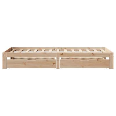 Bedframe met lades massief grenenhout 140x190 cm - thumbnail