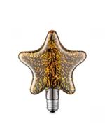 Edison Vintage LED filament lichtbron Star - Veelkleurig - 3D - Retro LED lamp - 14/4/17cm - geschikt voor E27 fitting - 4W 20lm 2200K - warm wit licht - thumbnail