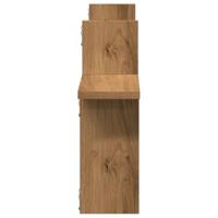 Wandschappen 2 st 38x12x38 cm bewerkt hout artisanaal eiken - thumbnail