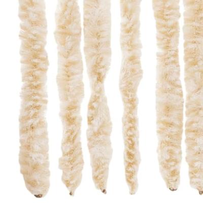 VidaXL Vliegengordijn 56x200 cm chenille beige en wit