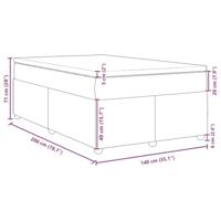 Boxspring met matras stof lichtgrijs 140x200 cm - thumbnail
