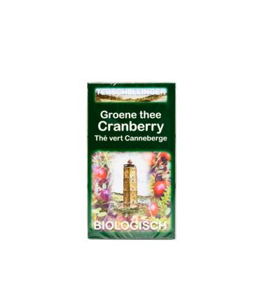 Terschellinger Groene thee cranberry bio (20 Zakjes)