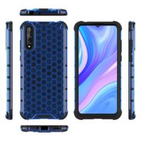 Voor Huawei Enjoy10S shock proof honingraat PC + TPU case (blauw) - thumbnail