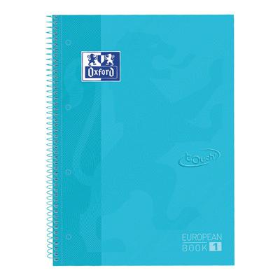 Notitieboek Oxford Touch Europeanbook A4+ 4-gaats lijn 80vel pastel blauw | 5 stuks Notitieboek Oxford Touch Europeanbook A4+ 4-gaats lijn 80vel pastel blauw | 5 stuks