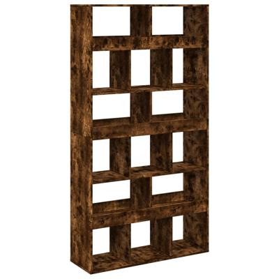 Boekenkast 100x33x187,5 cm bewerkt hout gerookt eikenkleurig