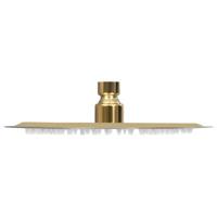 VidaXL Regendouchekop rond 20 cm roestvrij staal goudkleurig - thumbnail