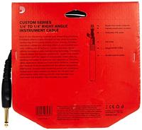 D&apos;Addario GRA-10 Custom Series jack kabel haaks-recht 3 meter - thumbnail