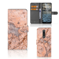 Nokia 2.4 | Bookcase | Marmer Oranje - thumbnail