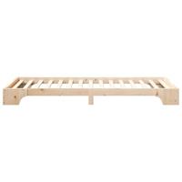 Bedframe met opslag Bruin 80 x 210 cm Hout - thumbnail