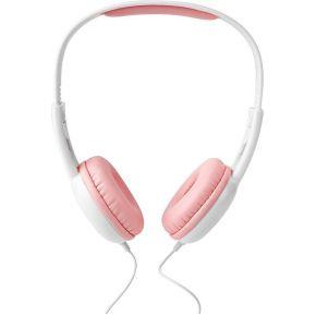 Bedrade Koptelefoon | 1,2 m Ronde Kabel | On-Ear | Roze/Wit