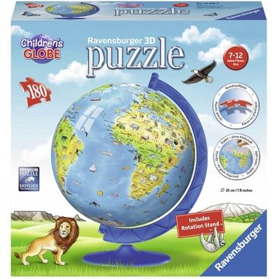 Ravensburger puzzel 180 stukjes kinderglobe 3D