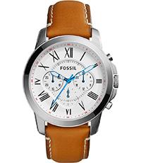 Horlogeband Fossil FS5060 Leder Lichtbruin 22mm