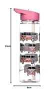Volkswagen Busje VW T1 Summer Ecozen Waterfles 550ml Flip Straw - thumbnail