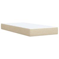 Boxspring met matras stof crèmekleurig 90x200 cm - thumbnail